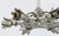 Pair of six-light star shaped ceiling fixtures - 2