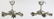 Pair of six-light star shaped ceiling fixtures - 6