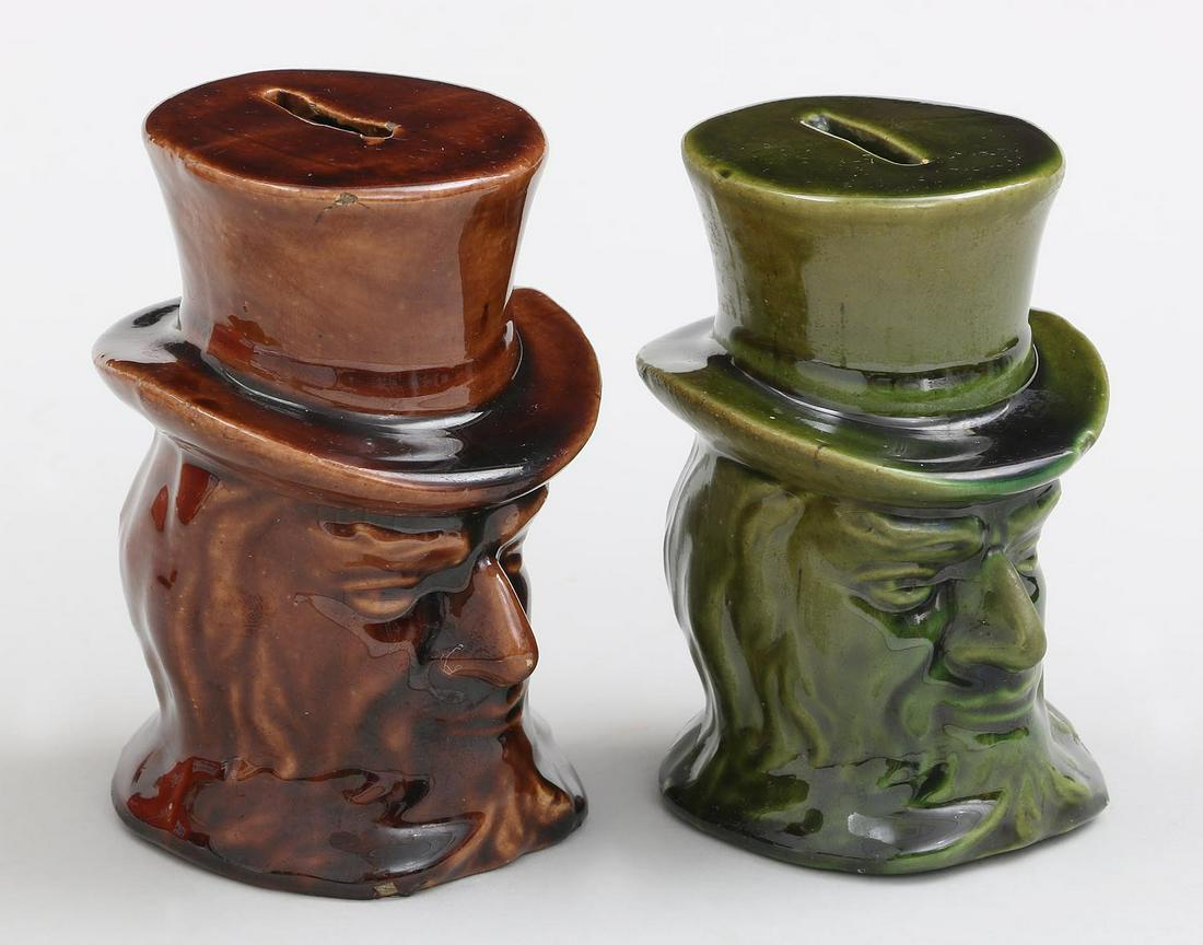 Group of (2) Bennington Uncle Sam ceramic banks (1 of 5)