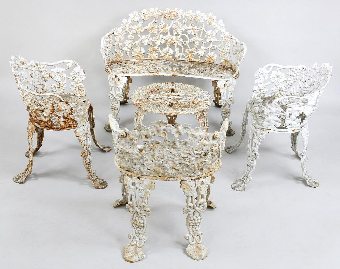 Five-piece cast iron garden set (1 of 7)