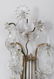 Pair of three light gilt bronze crystal sconces - 5