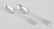 Assembled pair of 19C English sterling stuffing spoons