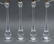 Set of (4) Simon Pearce blown glass lamps