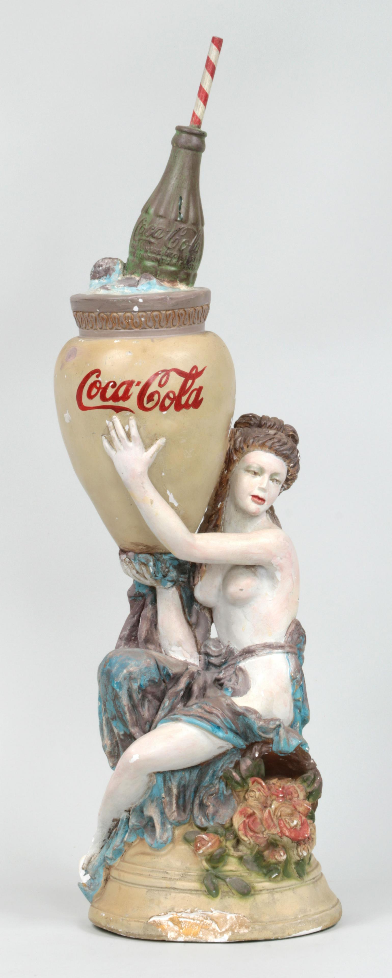 Chalkware Coca-Cola counter display (1 of 10)