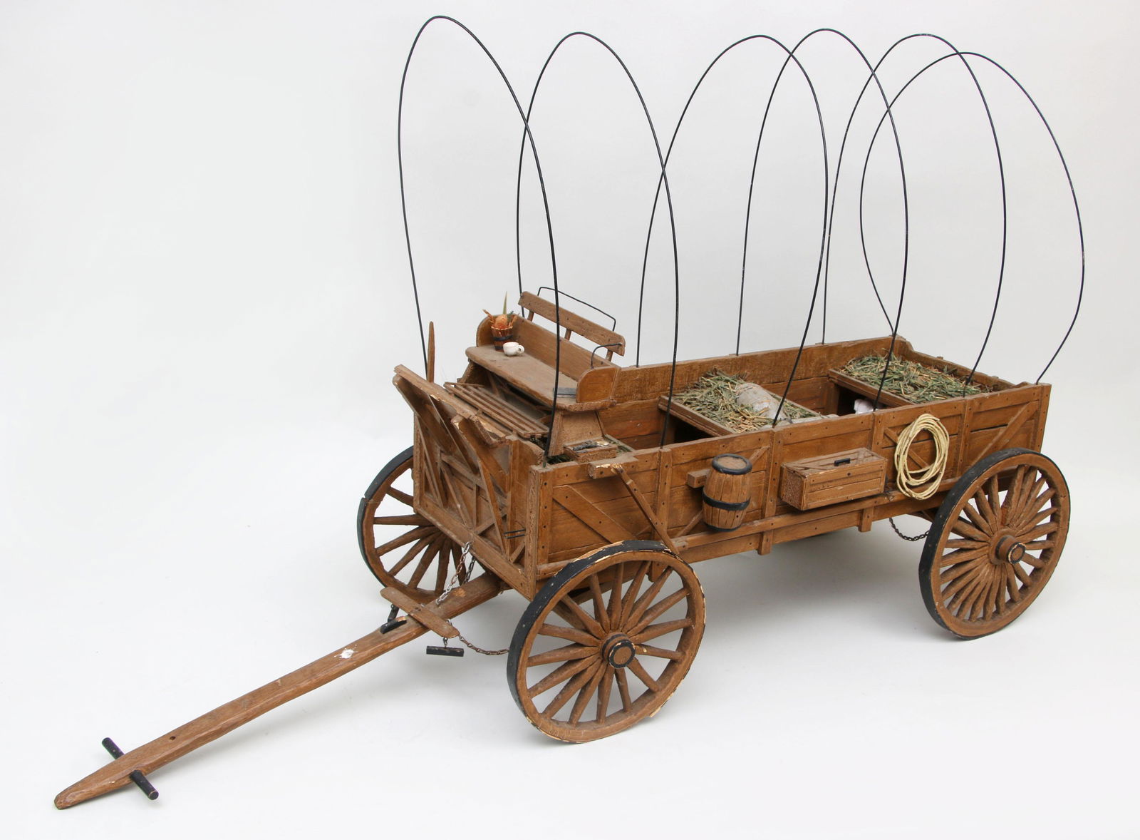 Folk Art wood prairie style wagon (1 of 6)