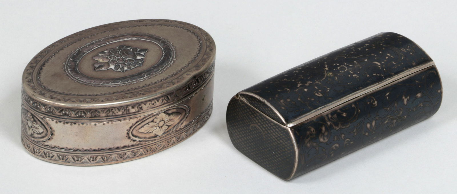 Group of (2) Russian silver boxes (1 of 9)