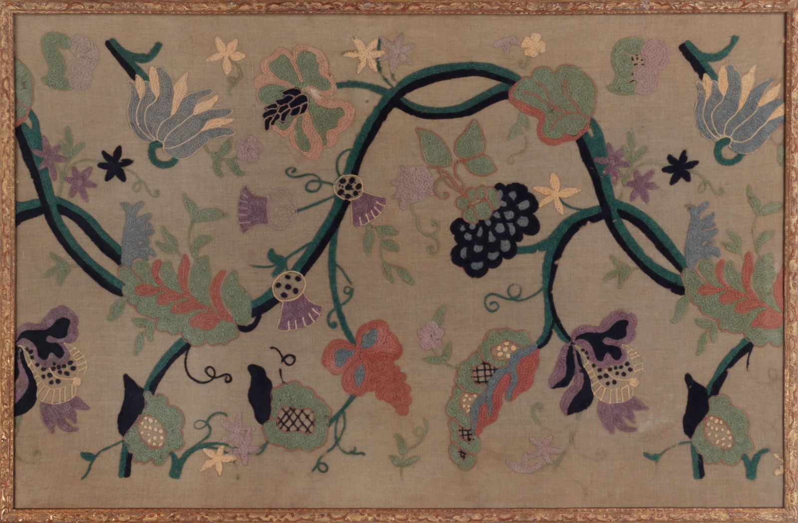 Wool crewelwork panel (1 of 4)