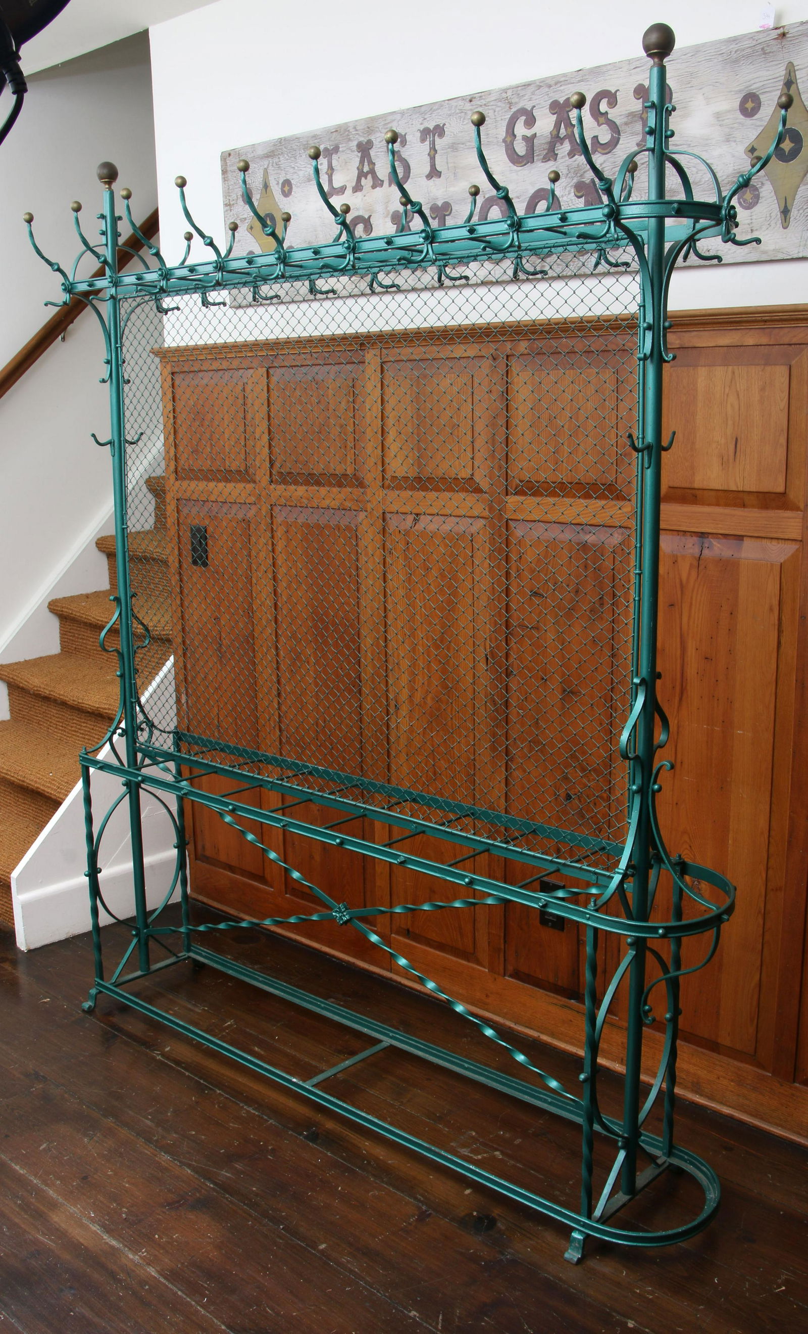 Large French wrought iron coat rack and umbrella stand (1 of 5)