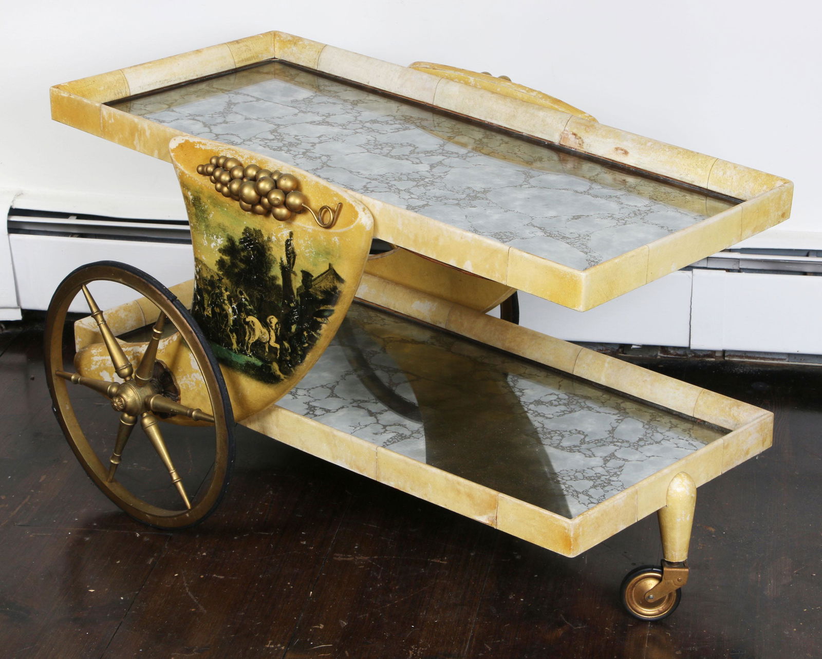 Skin wrapped Italian bar cart (1 of 6)