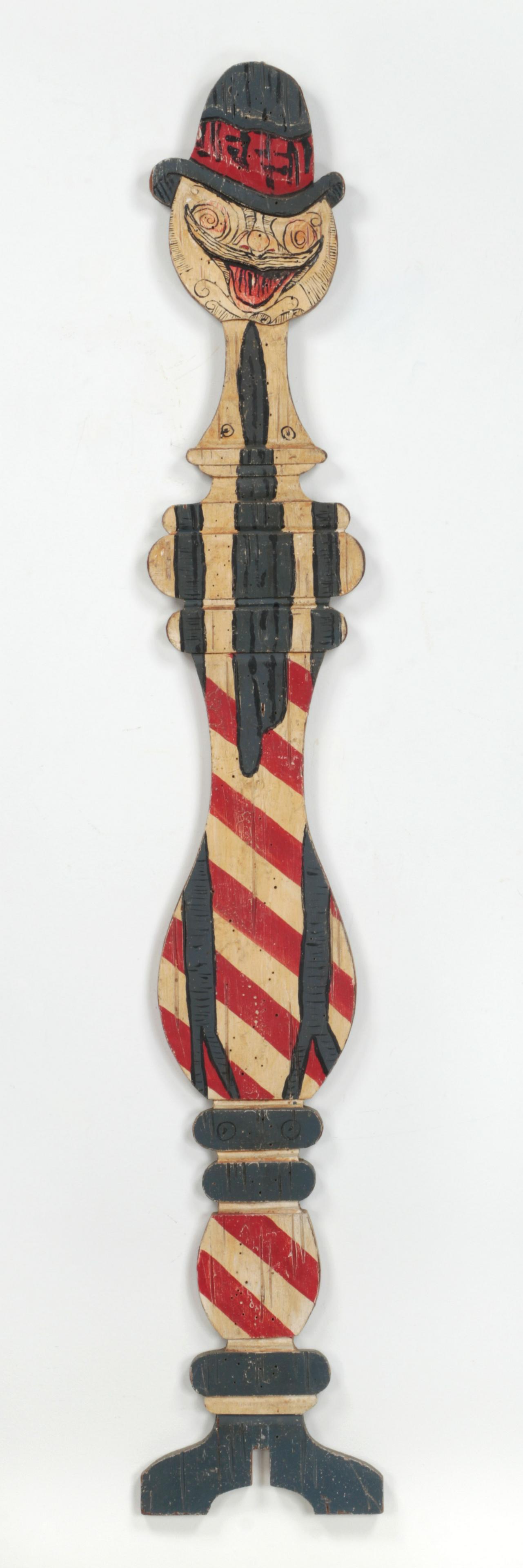 Carved and hand painted wood carnival sign (1 of 5)