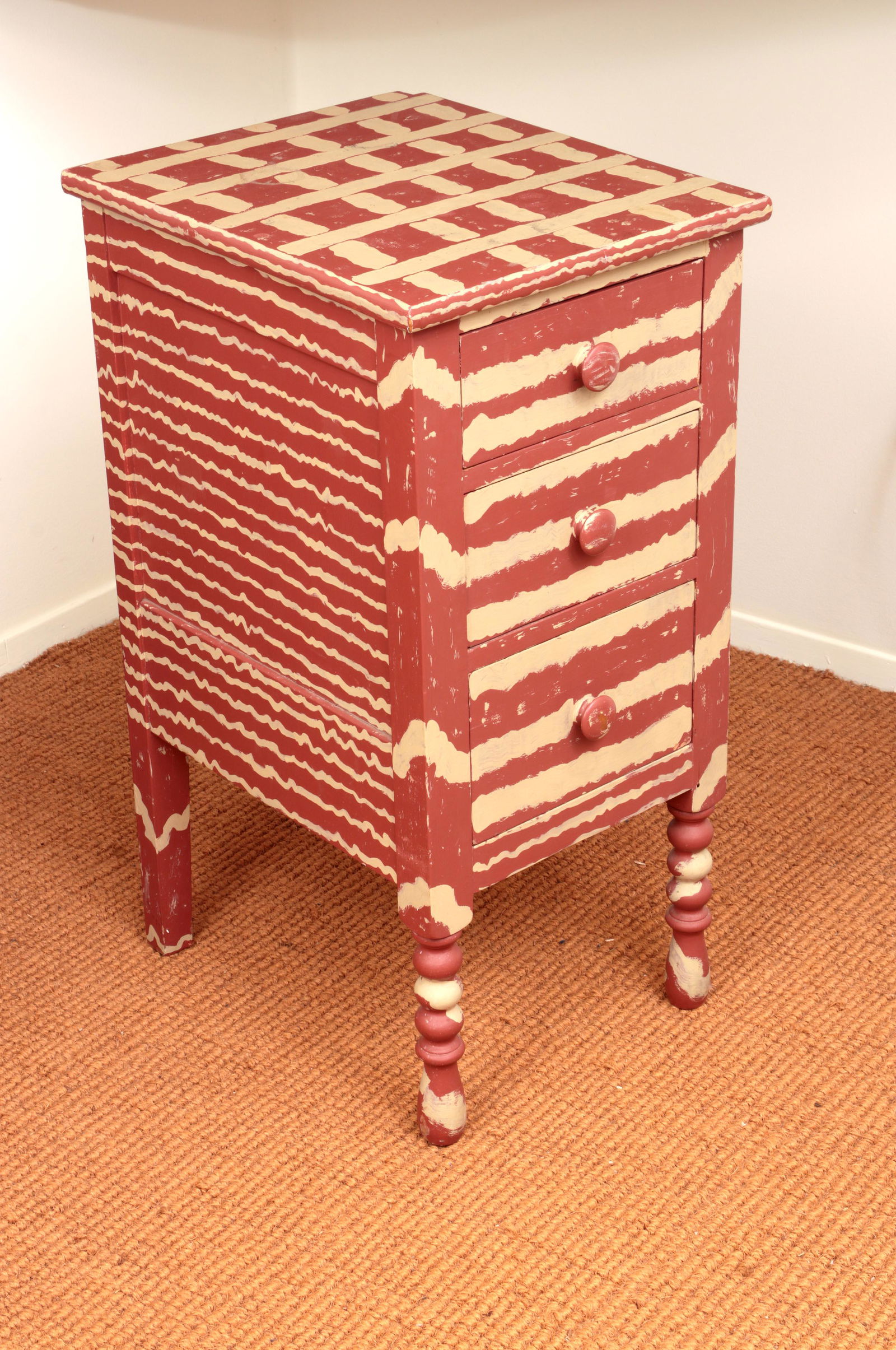 Painted three drawer stand (1 of 3)