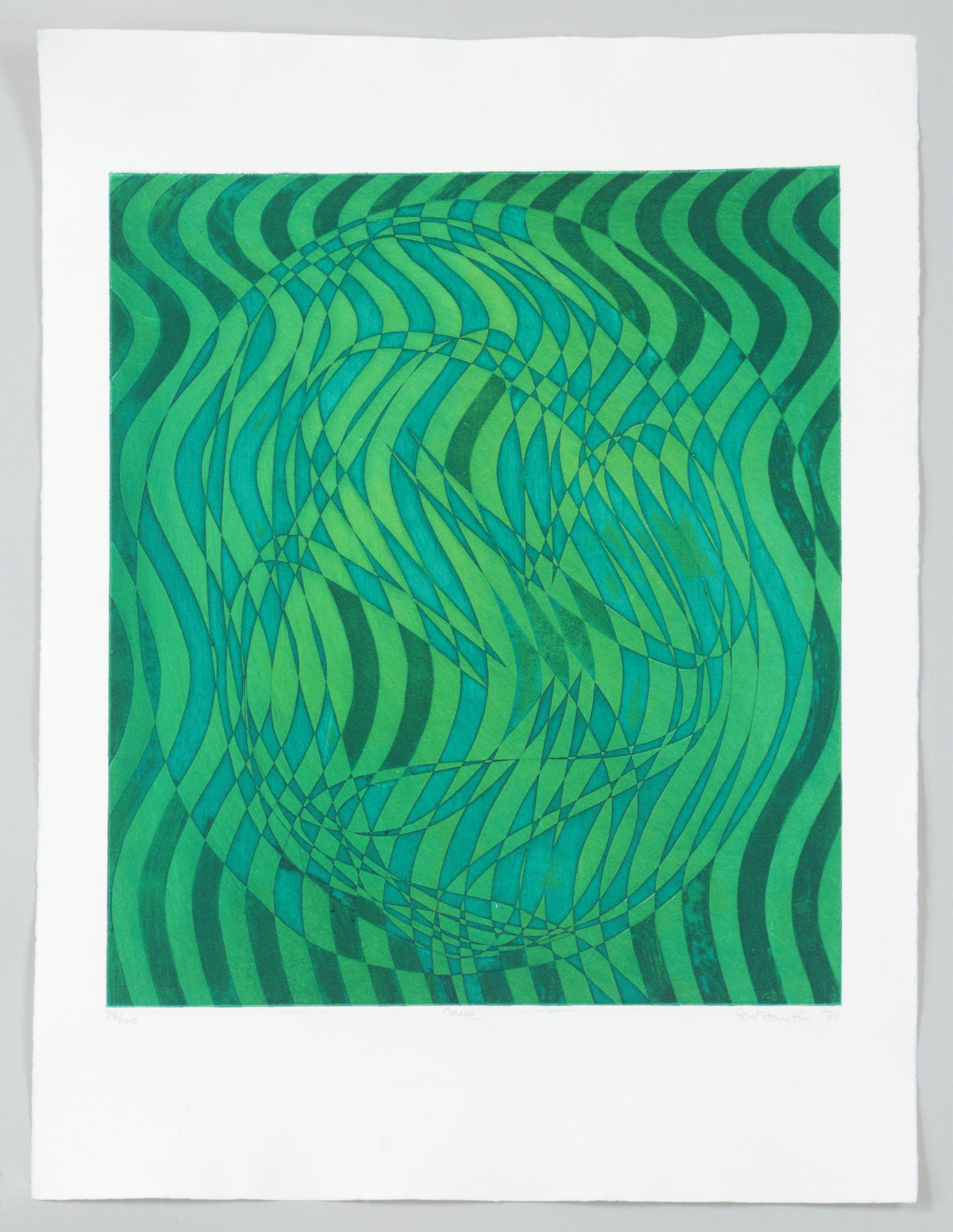 STANLEY WILLIAM HAYTER (British, 1901-1988): STANLEY WILLIAM HAYTER (British, 1901-1988), ''Mere'', 1970, etching and aquatint on Rives paper, 74/100, pencil signed, dated, titled, and numbered in lower margin. Minor waving to paper. Plate 21-3/
