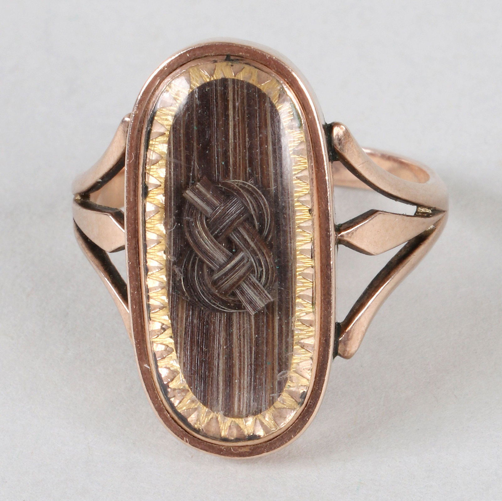 Early rose gold memorial ring for Thomas Ten Eyck. (1 of 3)