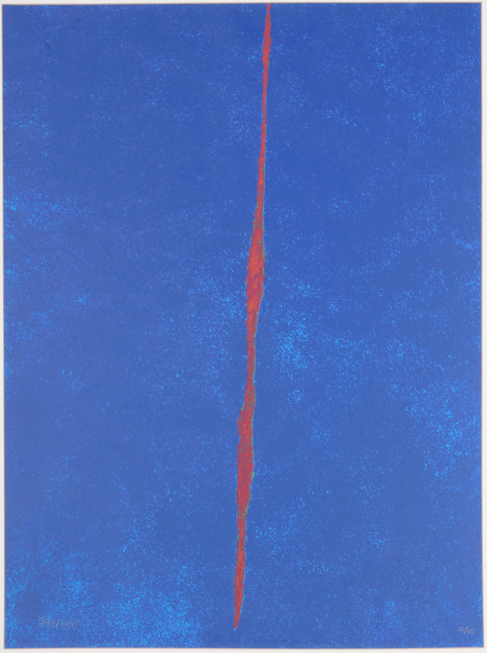 THEODOROS STAMOS (American-Greek, 1922-1997): THEODOROS STAMOS (American-Greek, 1922-1997), ''Infinity Field, Olympia II'', 1972, lithograph in colors, pencil signed lower left and numbered 52/75 lower right. Paper 30-1/8''h, 22-3/16''w.