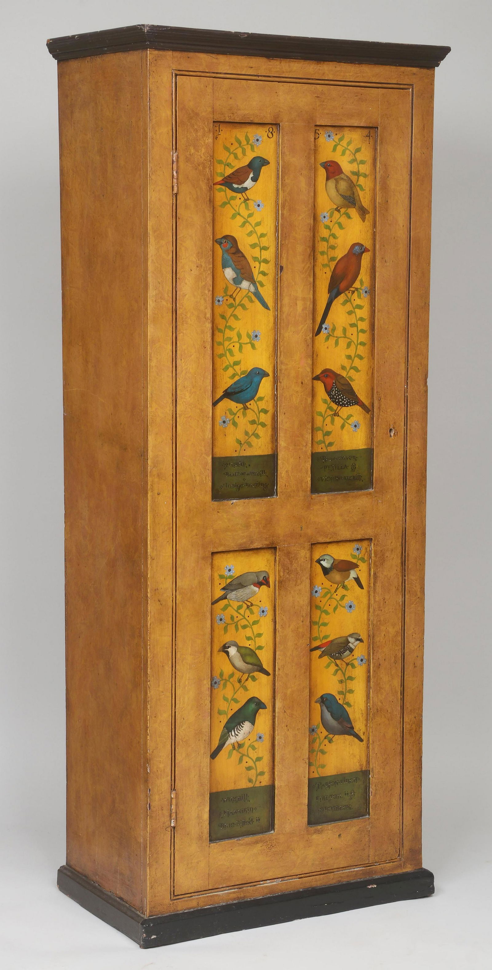 English paint-decorated cupboard (1 of 7)