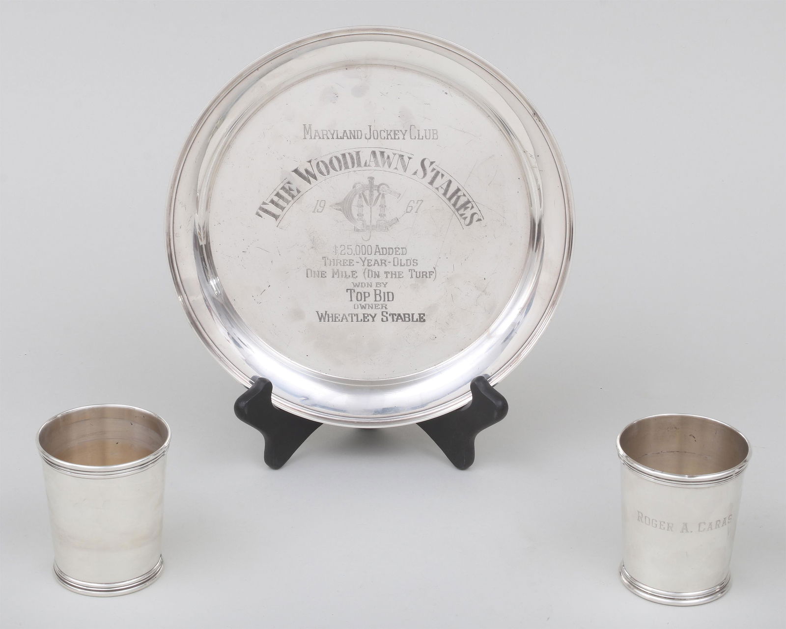 Group of (3) sterling silver horse trophies (1 of 7)