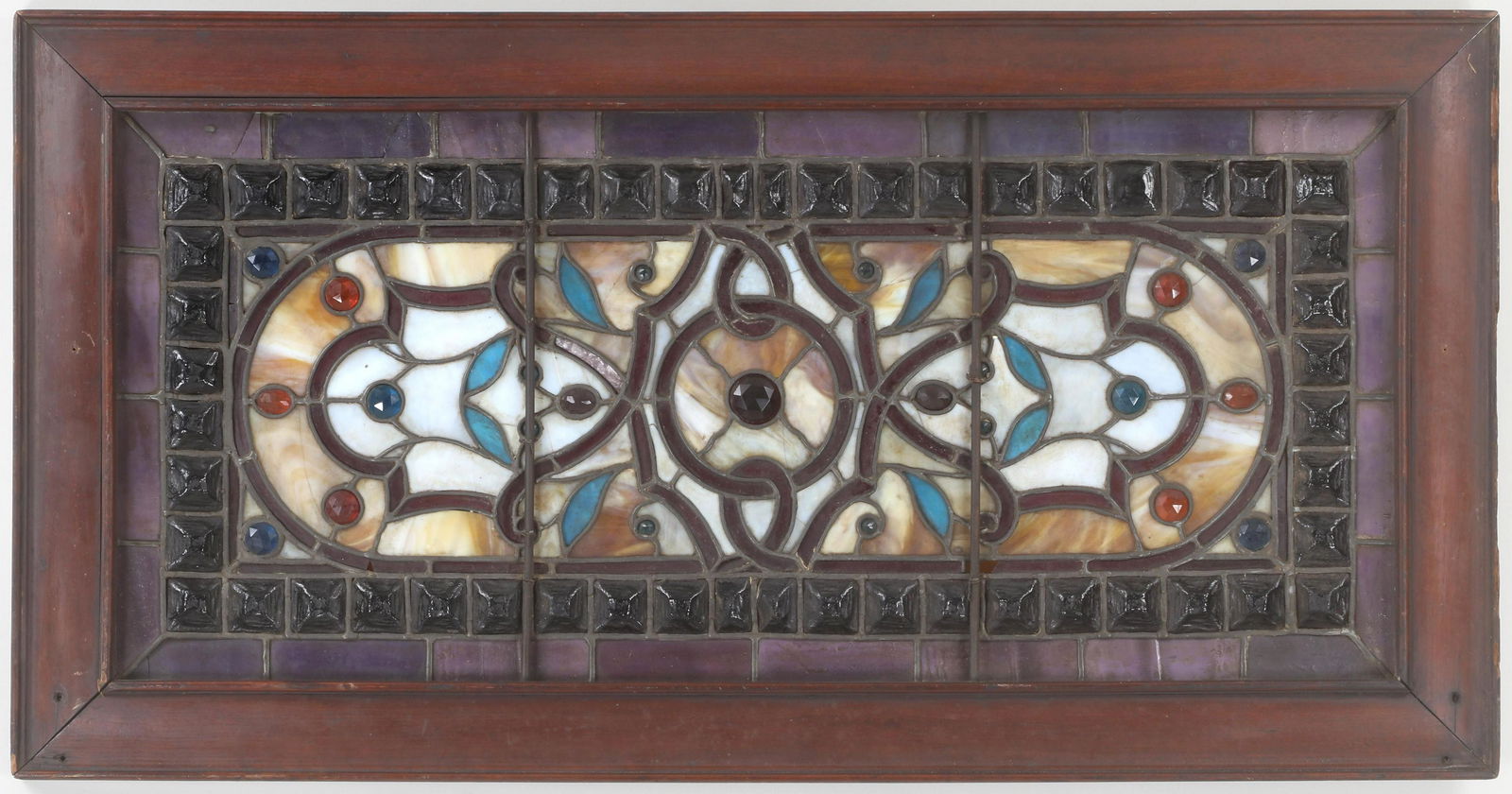 Stained glass transom window panel (1 of 3)