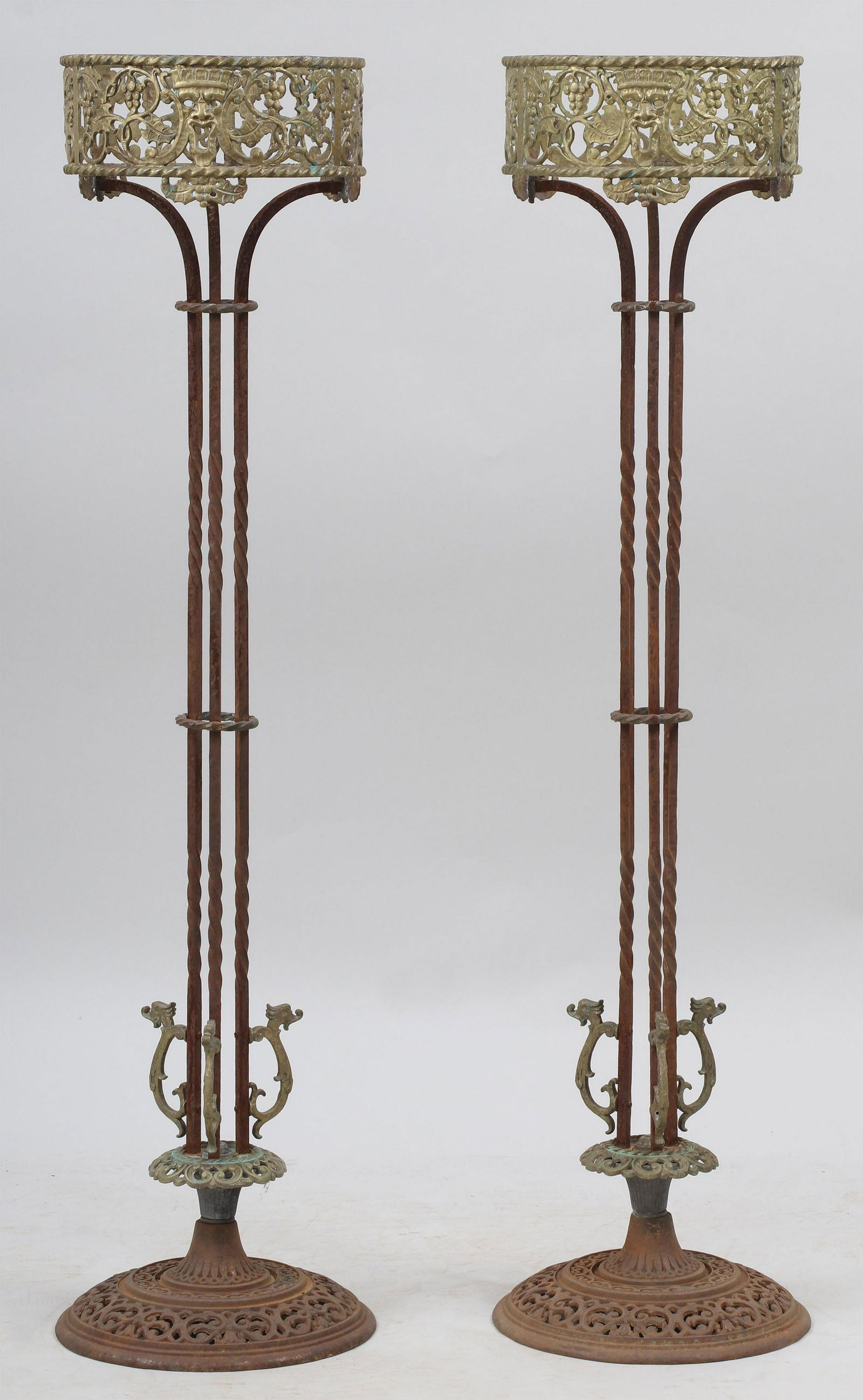 Attr. Oscar Bach bronze planters (1 of 5)