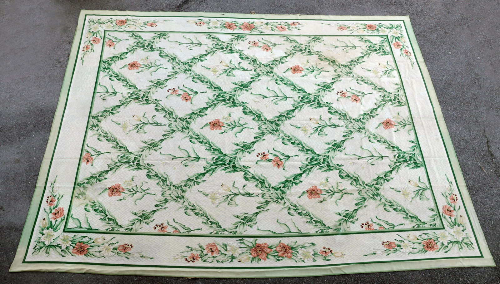 Large Spanish needlepoint rug (1 of 5)