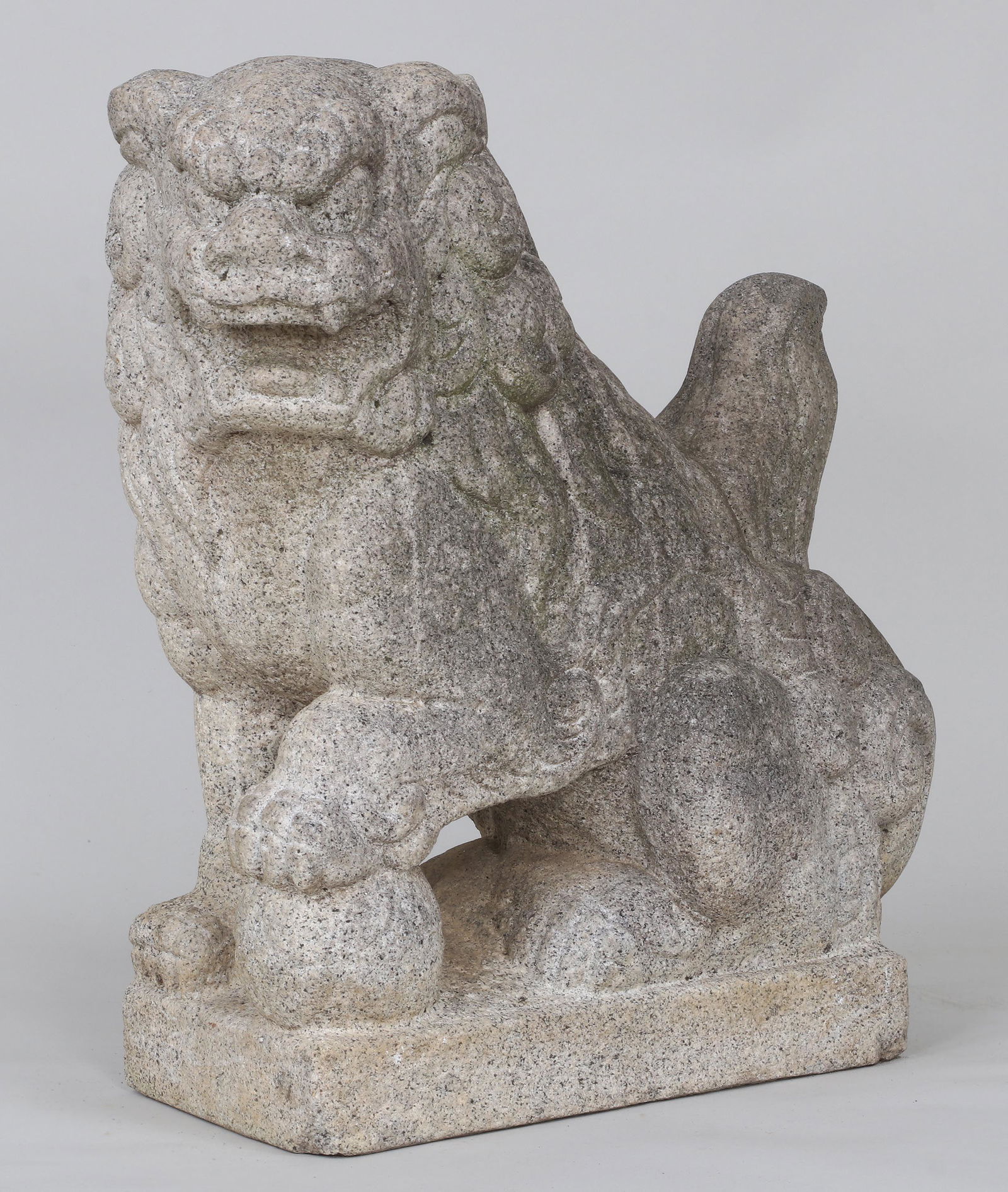 Carved solid granite foo dog (1 of 5)