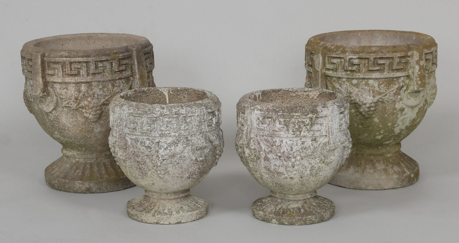 (2) pairs of cast stone garden urns (1 of 5)