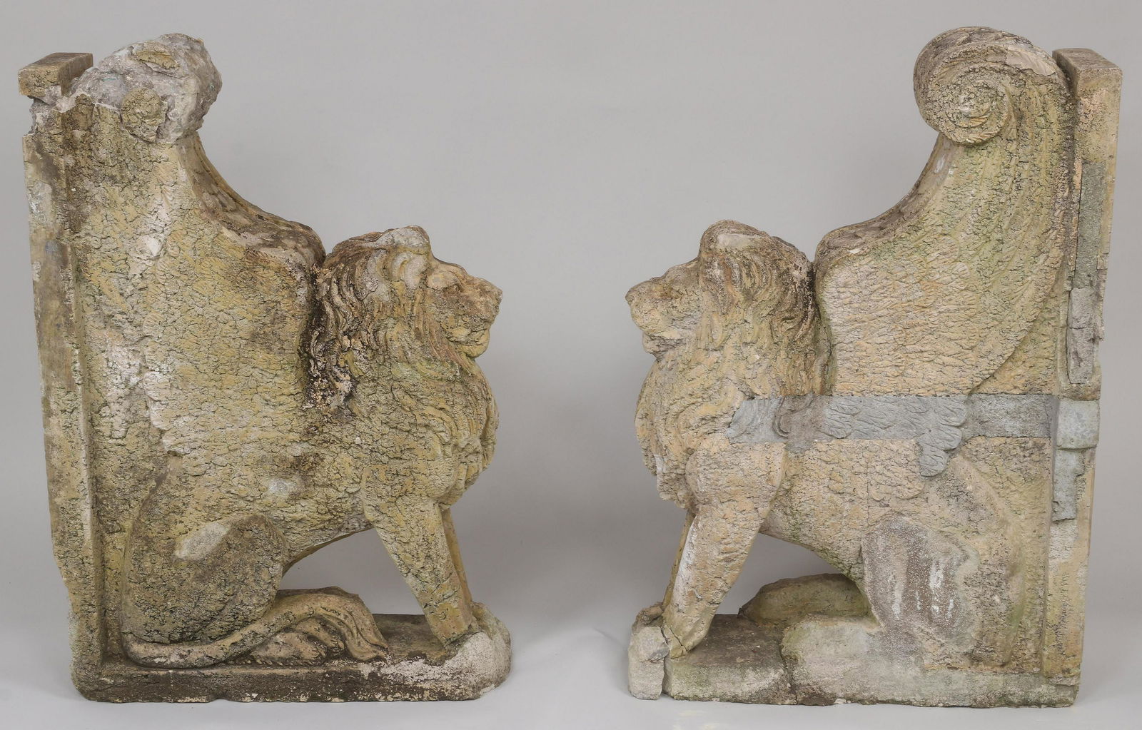 Pair of large griffin architectural elements (1 of 9)