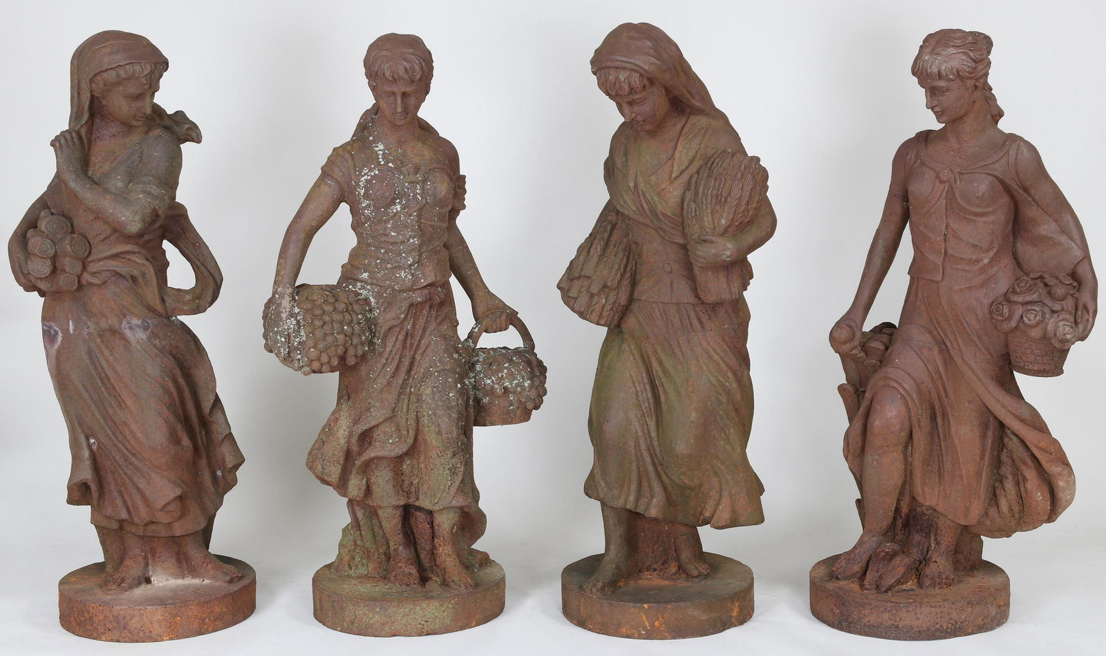 Set of (4) cast iron ''Four Seasons'' (1 of 13)