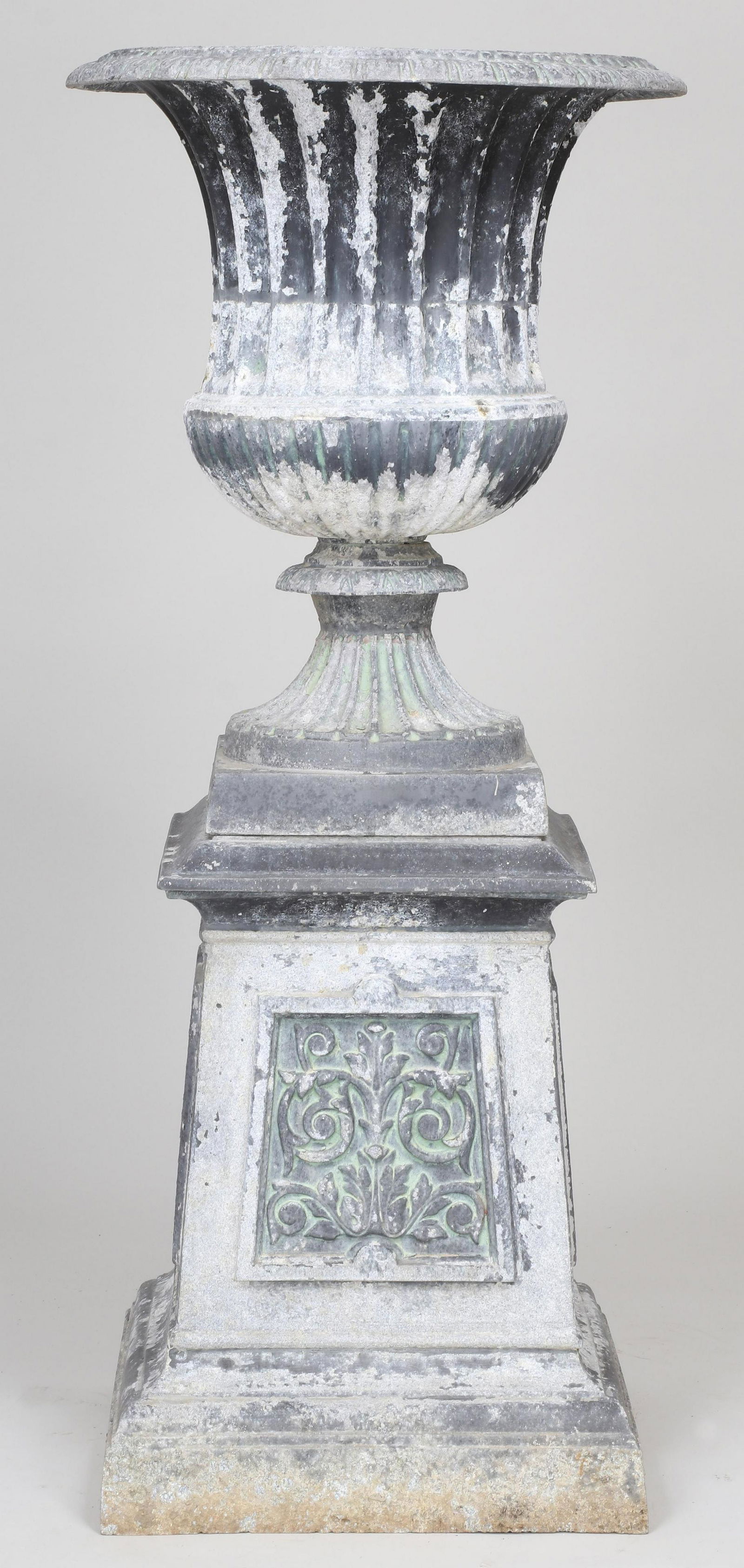 Cast aluminum neoclassical style urn (1 of 3)