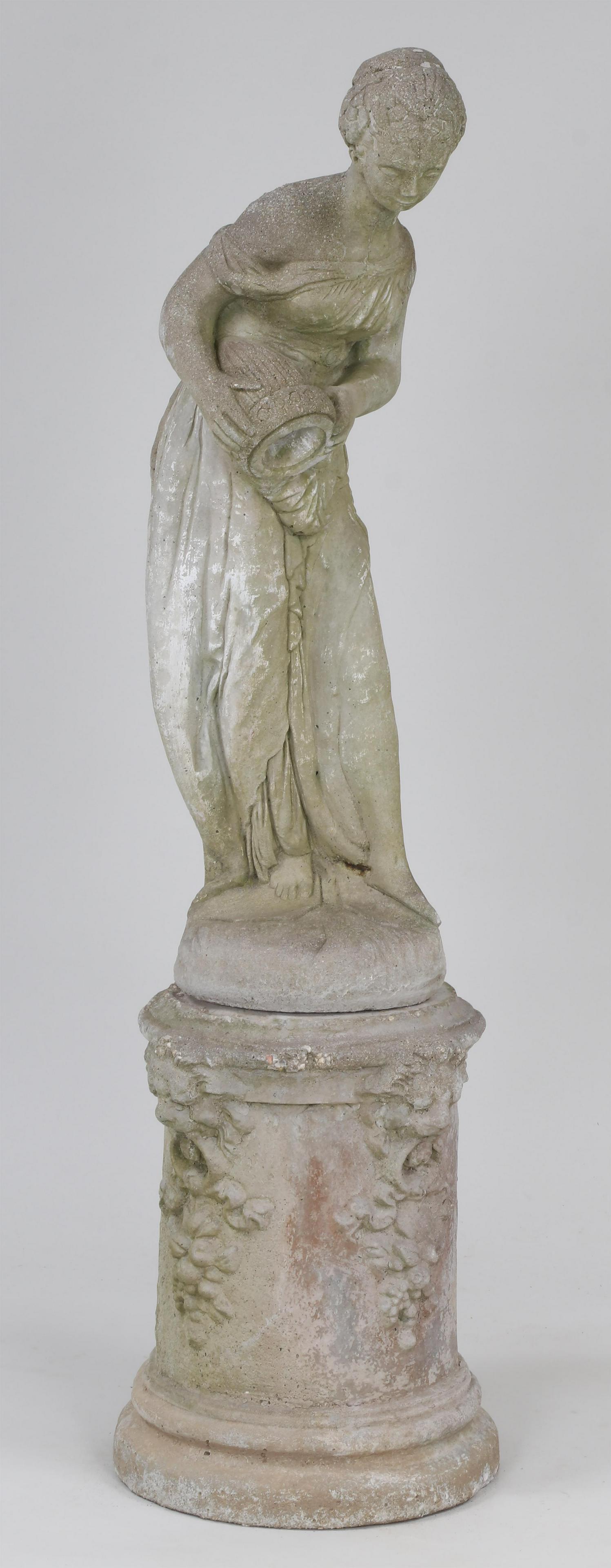 Cast stone fountain head (1 of 8)