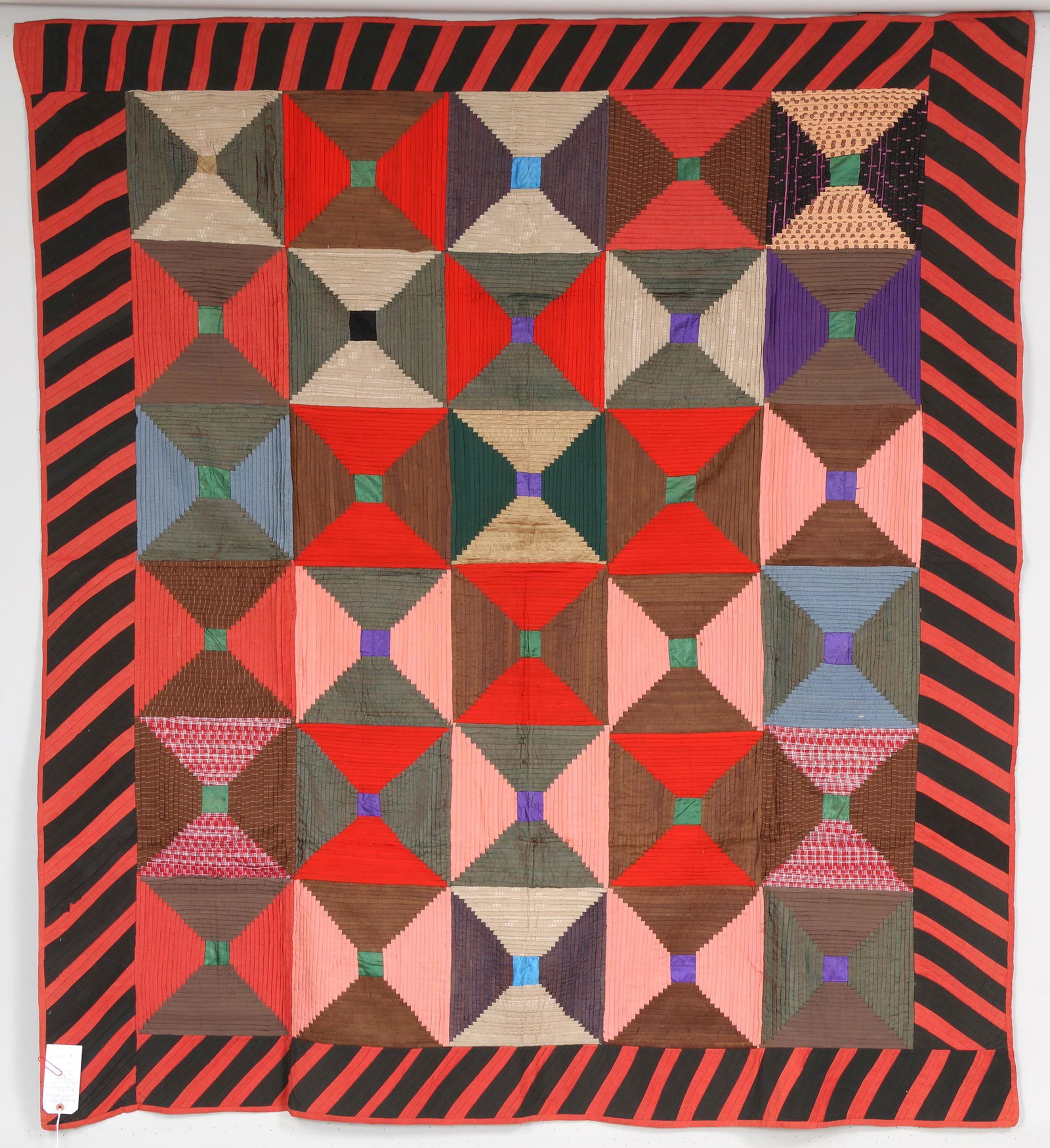 Log Cabin Pleated Bowtie Variation quilt (1 of 9)