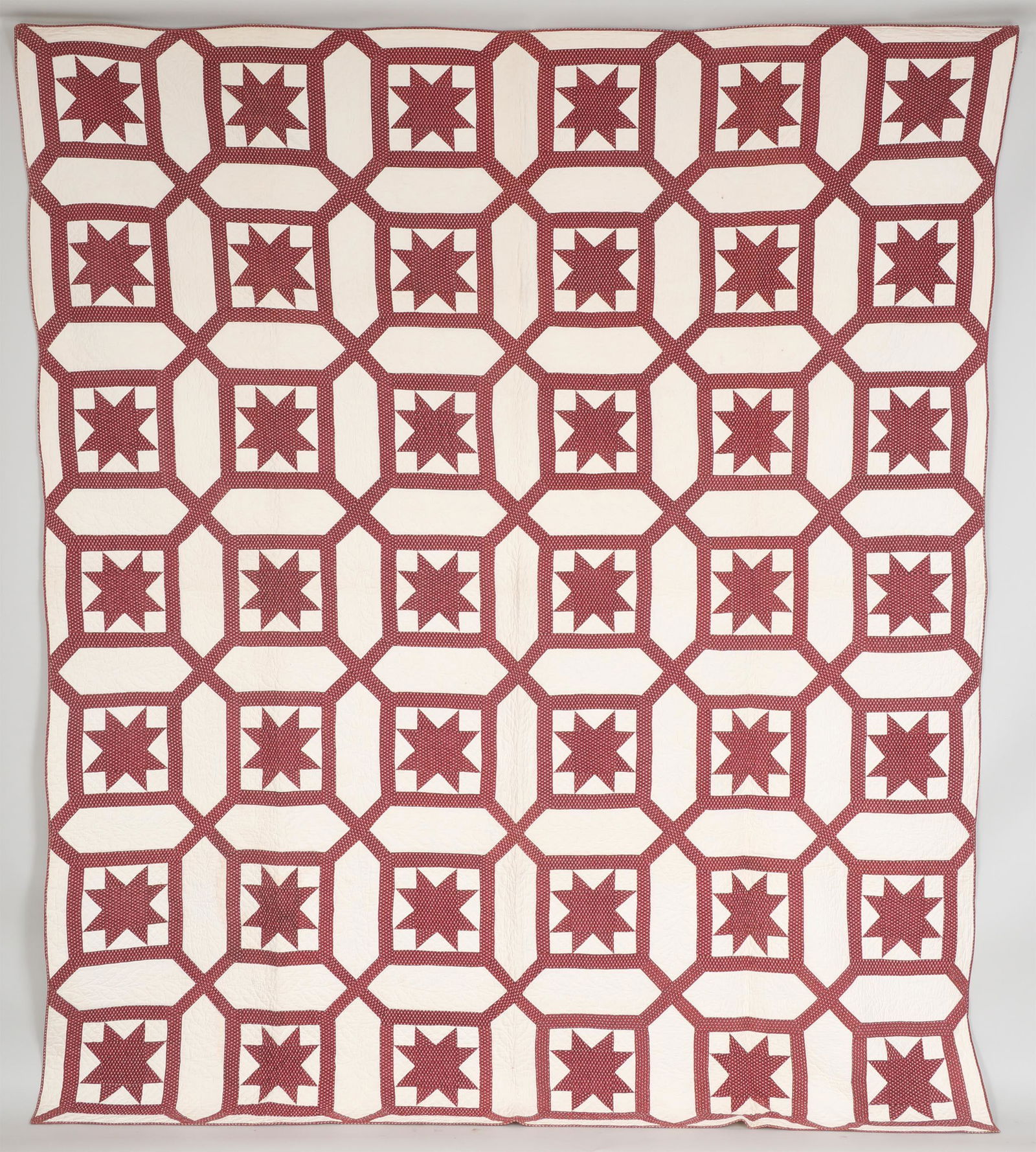 Eight Point Stars Garden Maze applique quilt (1 of 7)
