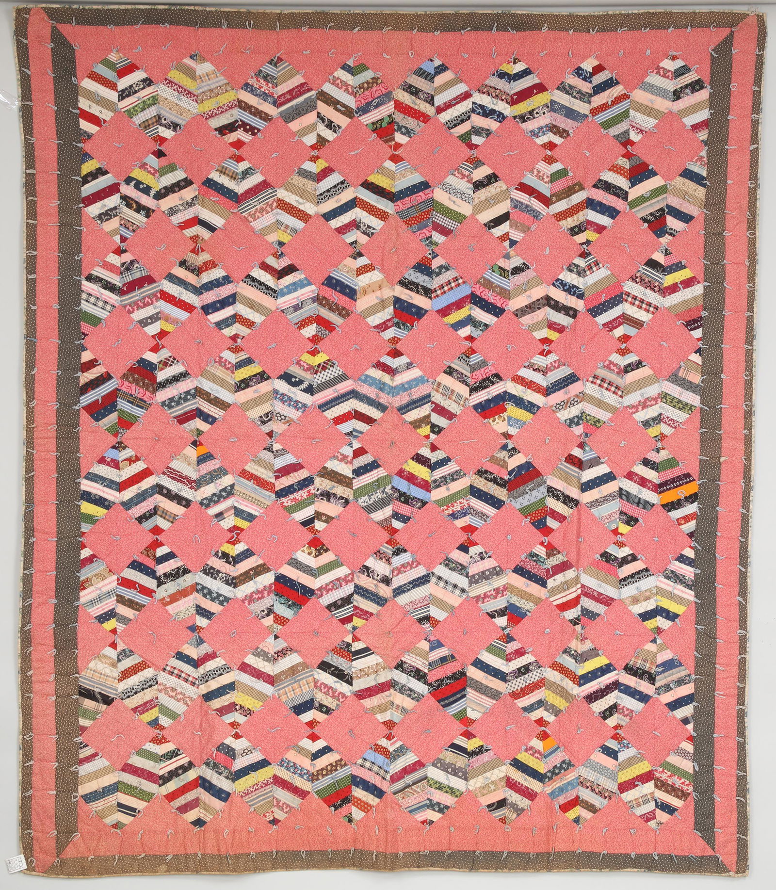 Striped Diamonds Zigzag pieced quilt (1 of 8)