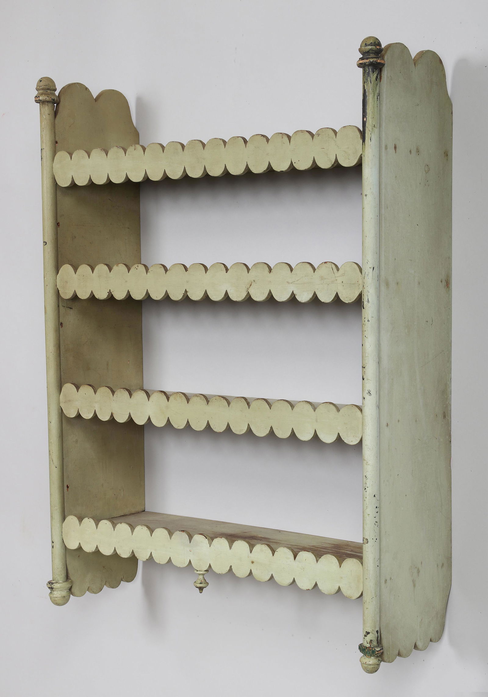 Green-painted Folk Art what-not shelf (1 of 7)