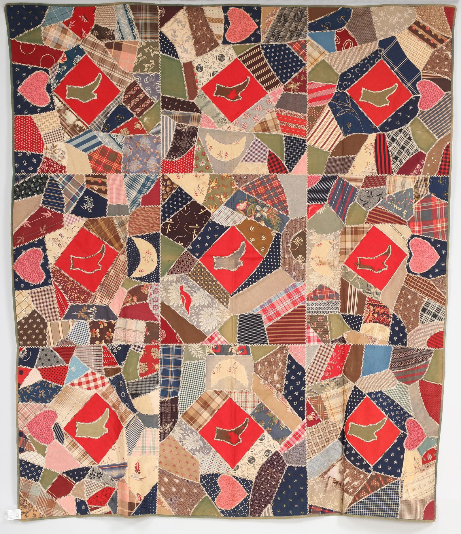 Nine Block Pictorial Crazy quilt (1 of 9)
