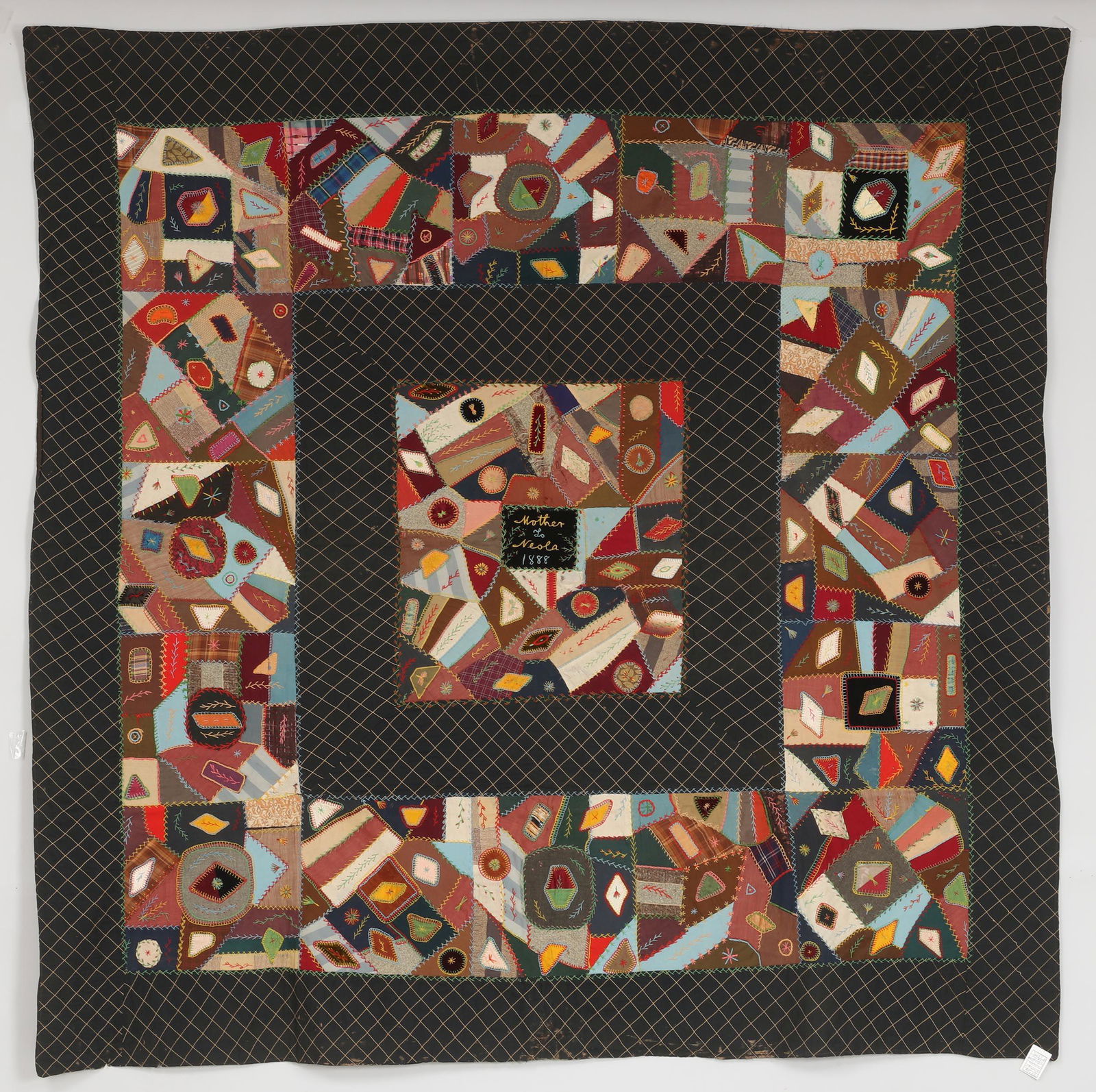 'Mother to Neola'' Crazy quilt (1 of 10)