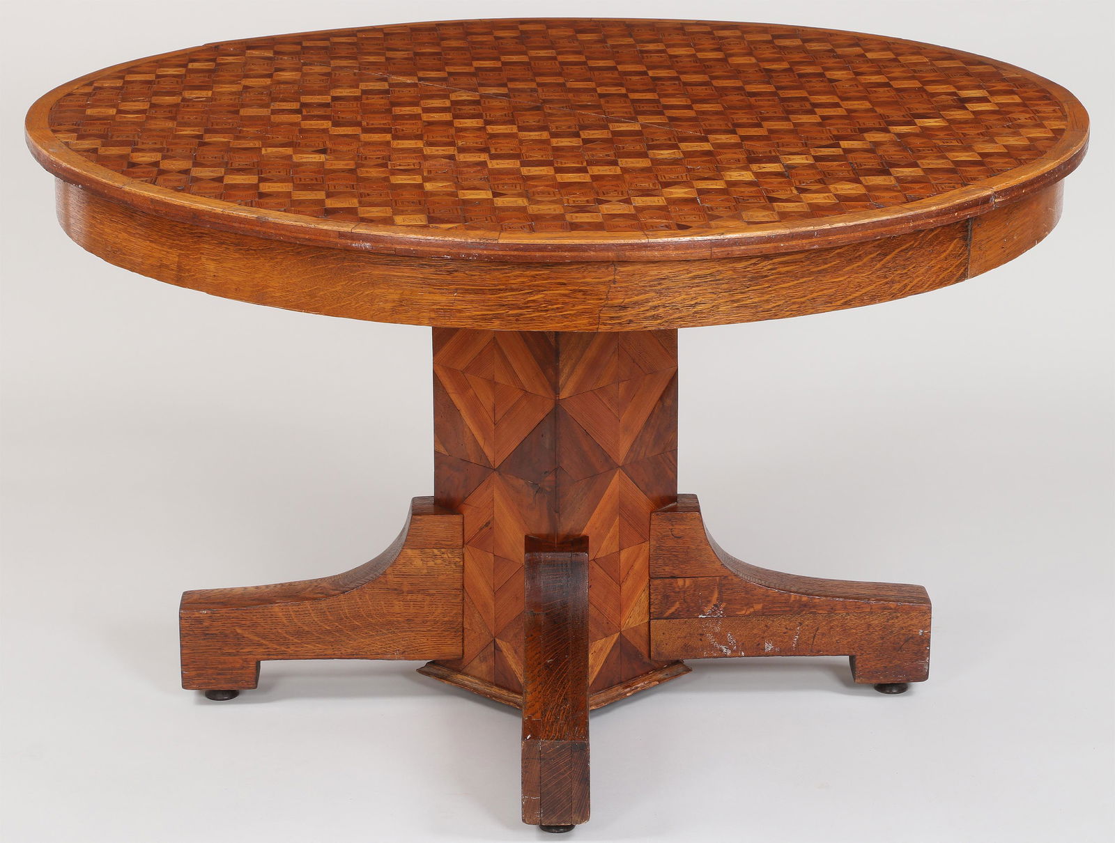 American Folk Art parquetry center table (1 of 12)