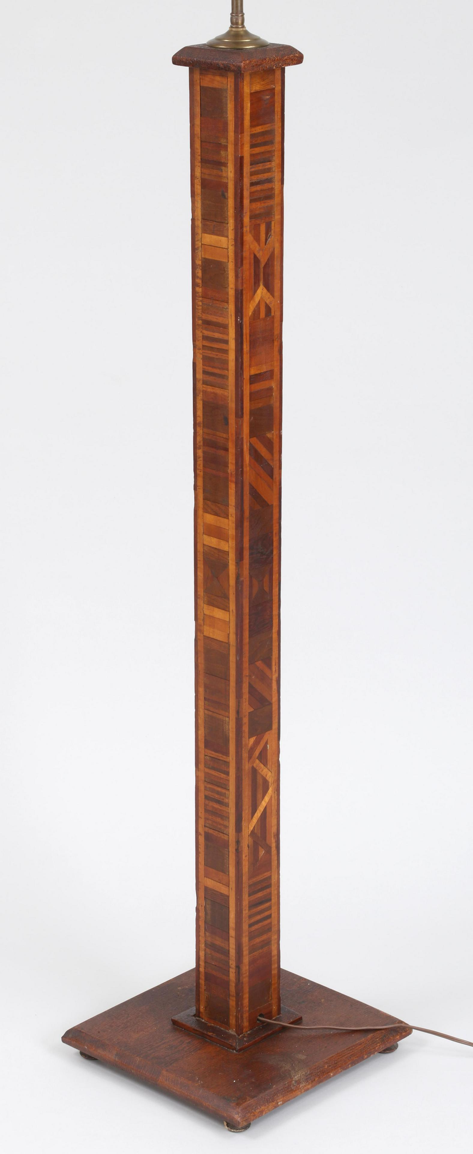 American Folk Art parquetry floor lamp (1 of 7)