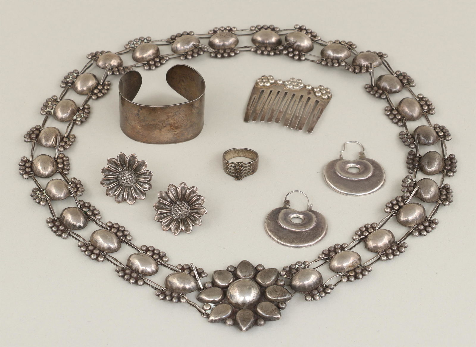 Group of (6) Mexican silver items (1 of 16)