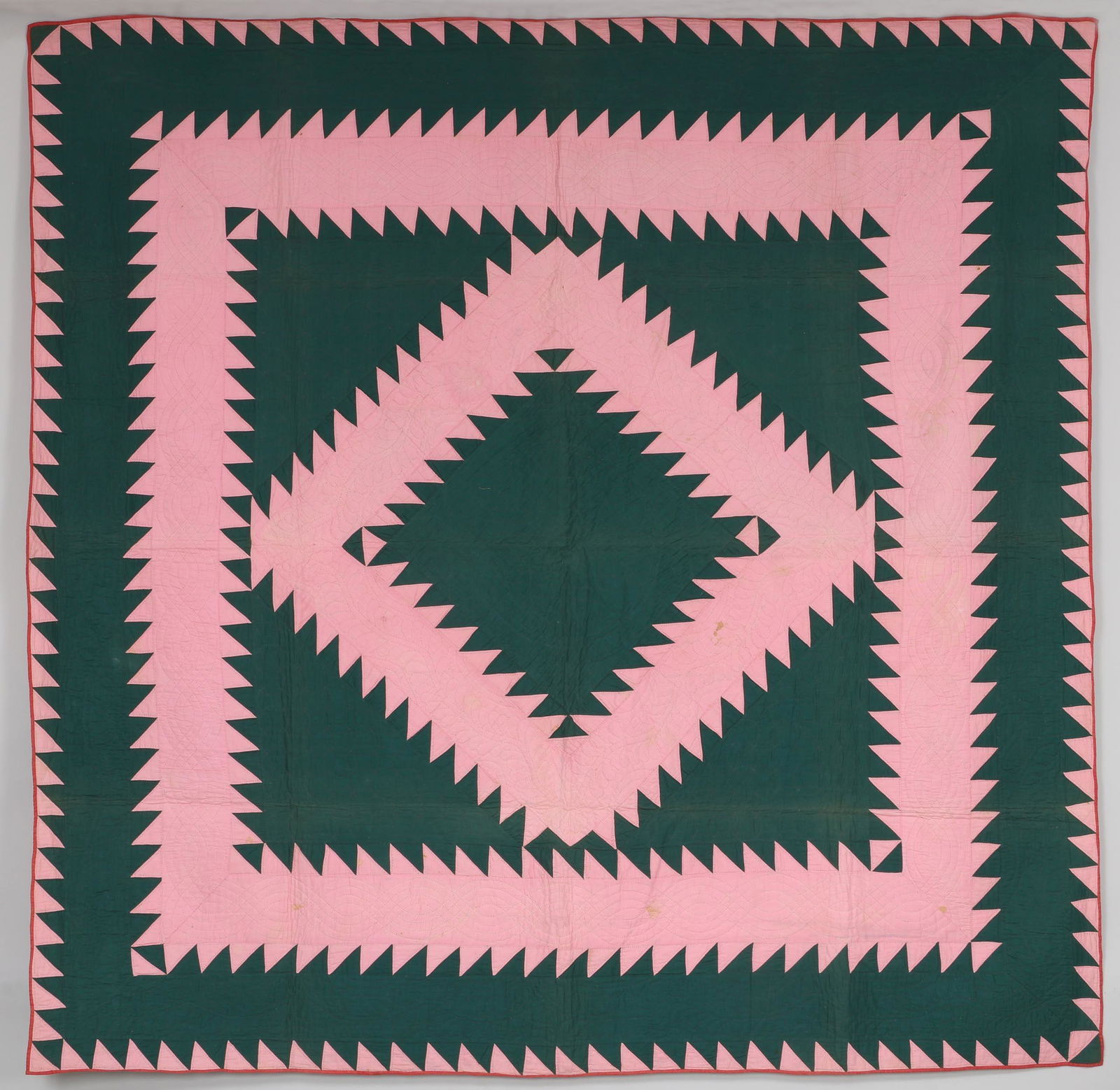 Mennonite Sawtooth Diamond-in-a-Square quilt (1 of 8)
