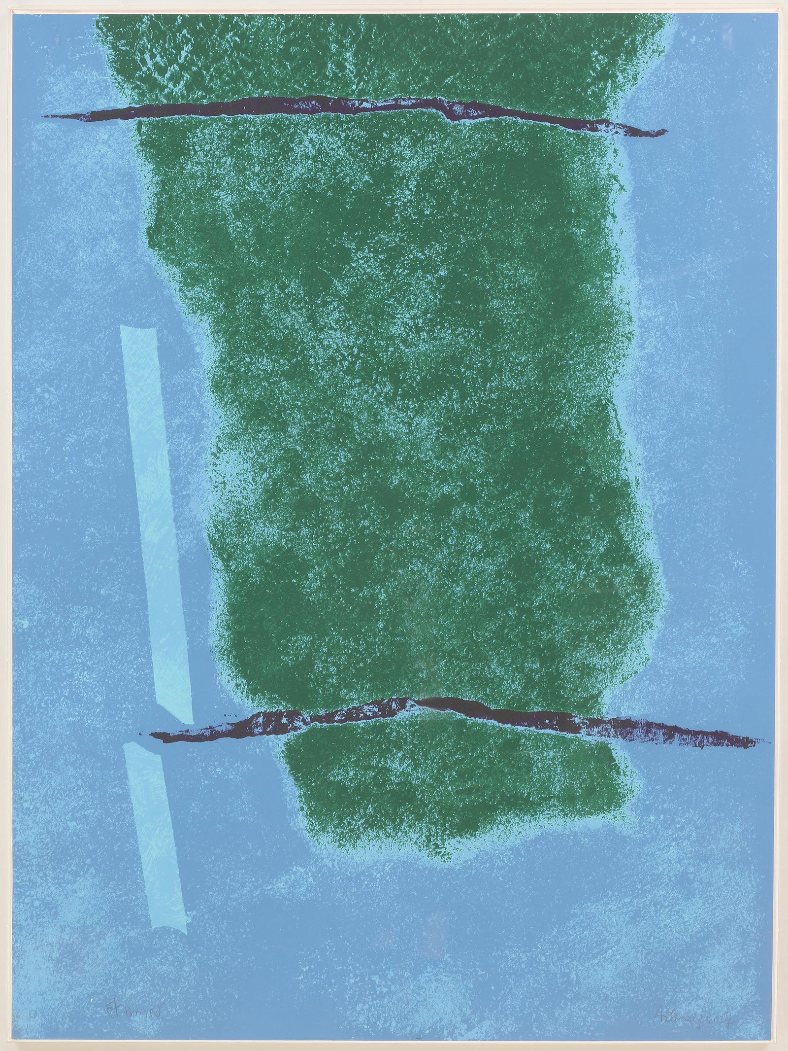 THEODOROS STAMOS (American-Greek, 1922-1997): THEODOROS STAMOS (American-Greek, 1922-1997), ''Untitled II'' (Infinity Field - Lefkada Series), circa 1977, screenprint in colors, pencil signed ''Stamos'' lower left, inscribed ''Artist's Proof'' lo