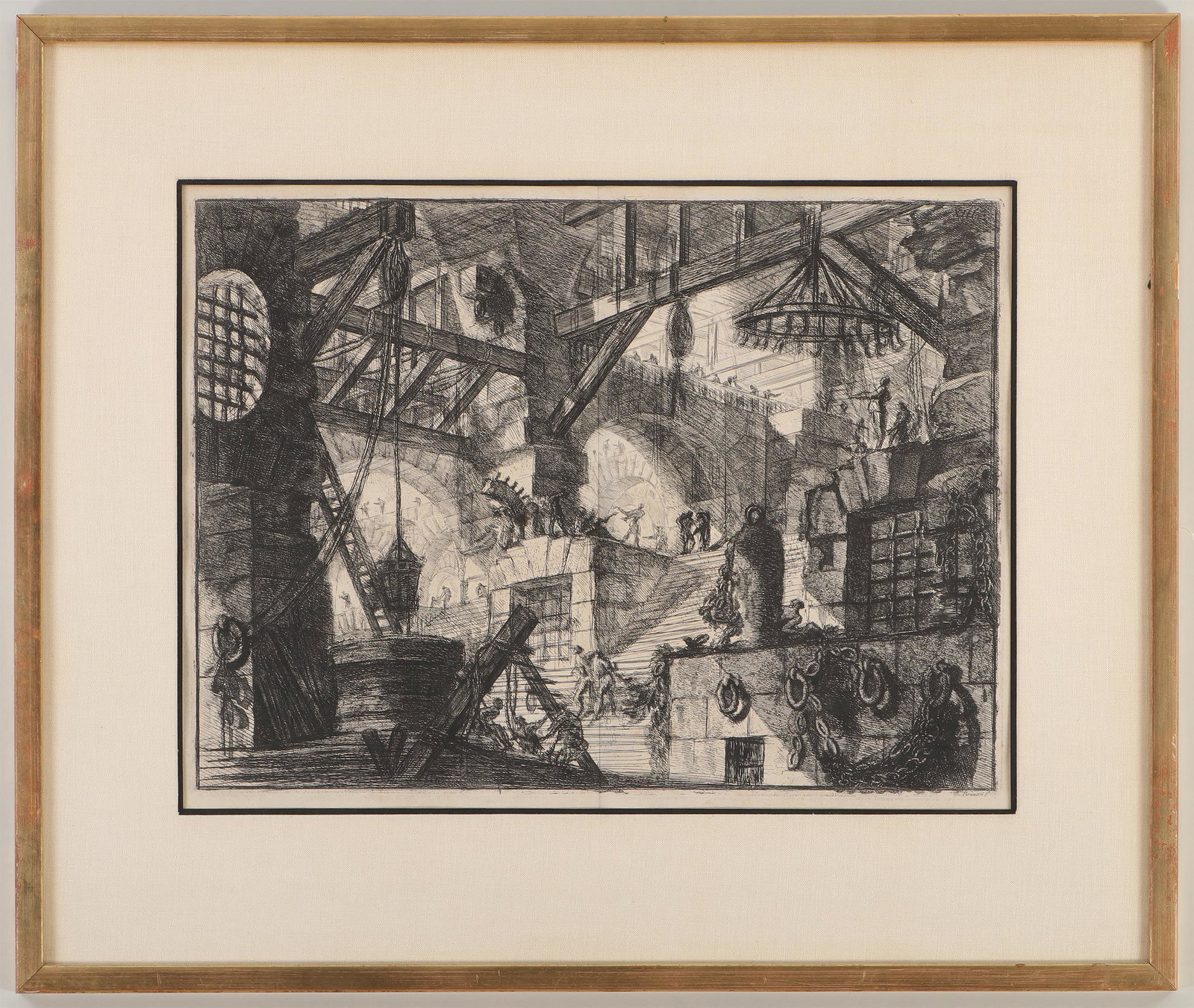 GIOVANNI BATTISTA PIRANESI (Italian, 1720-1778): GIOVANNI BATTISTA PIRANESI (Italian, 1720-1778), ''The Well'', plate XIII from the ''Carceri d'Invenzione'' (or ''Prison'') series, etching on laid paper, signed in plate lower right and numbered uppe