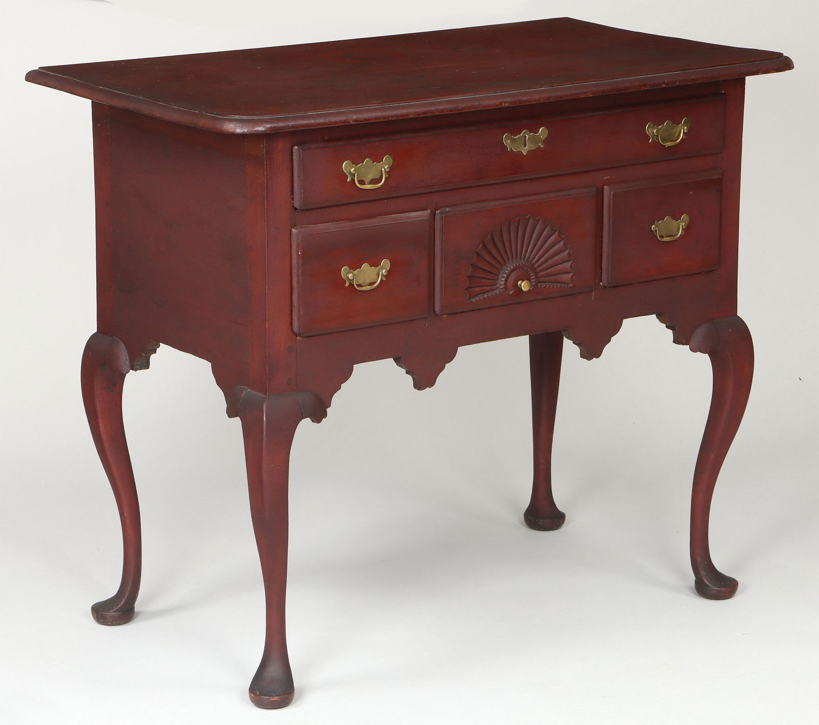 New England Queen Anne cherry dressing table (1 of 16)