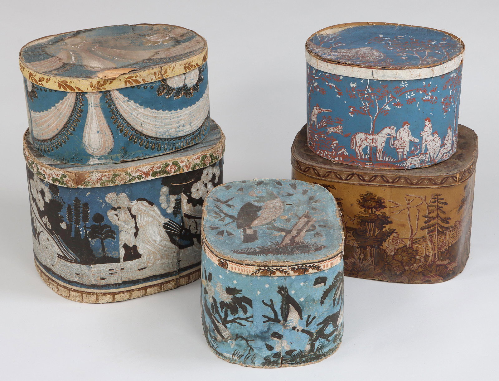 19th century wallpaper bandboxes (1 of 12)