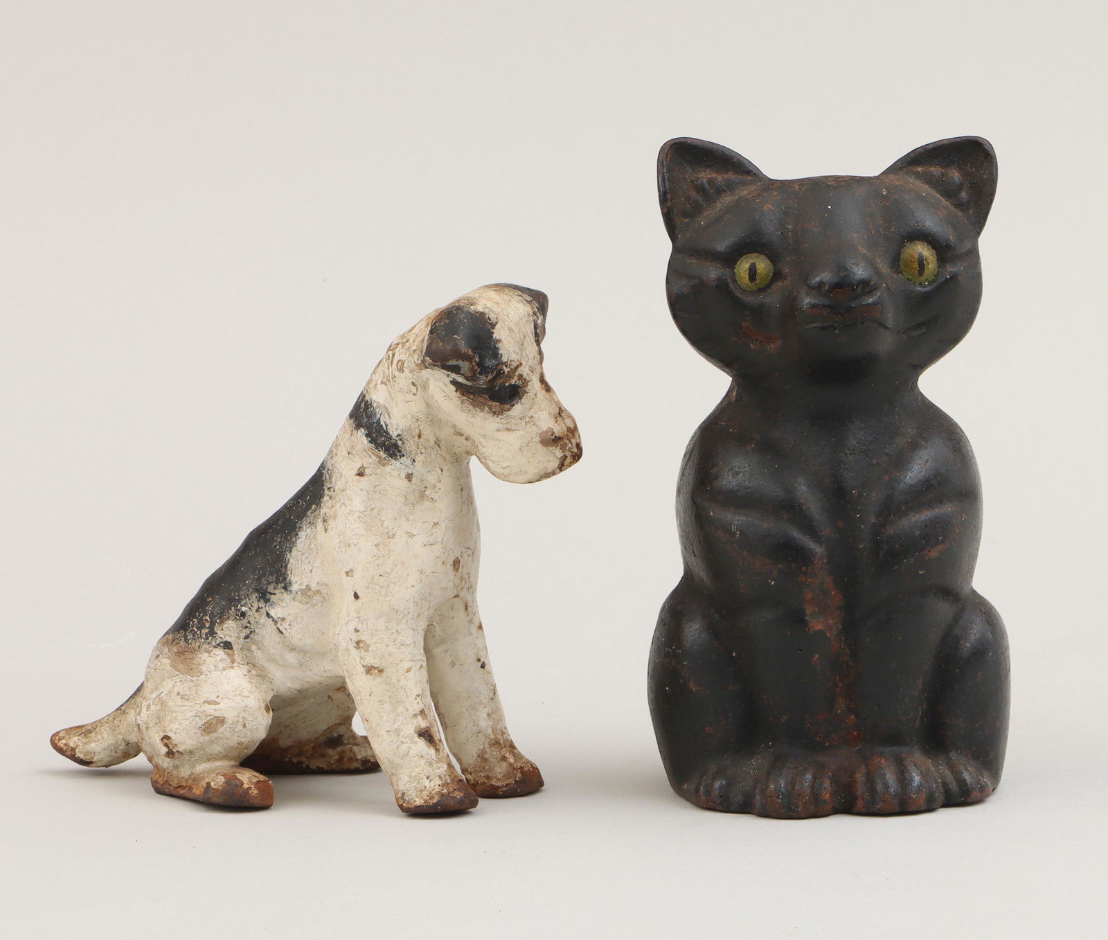 Group Of (2) Cast Iron Doorstops