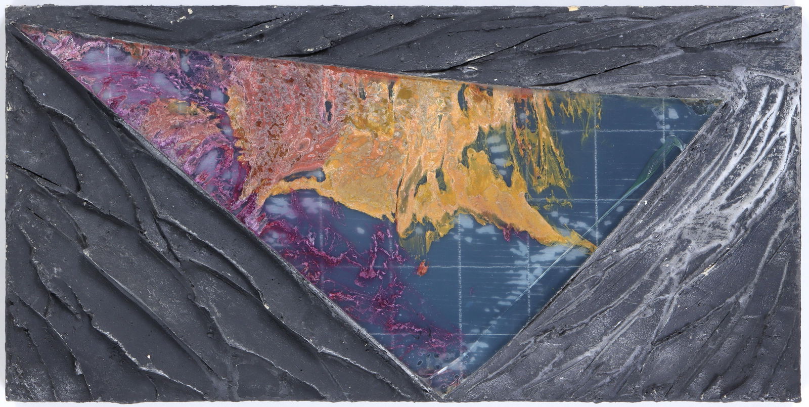 Laddie John Dill (American b. 1943), ''Volcanic Portal'': Laddie John DillAmerican, b. 1943''Volcanic Portal''mixed media on panelsigned and titled on verso.Panel 12 x 24 in. (30.5 x 61 cm.)