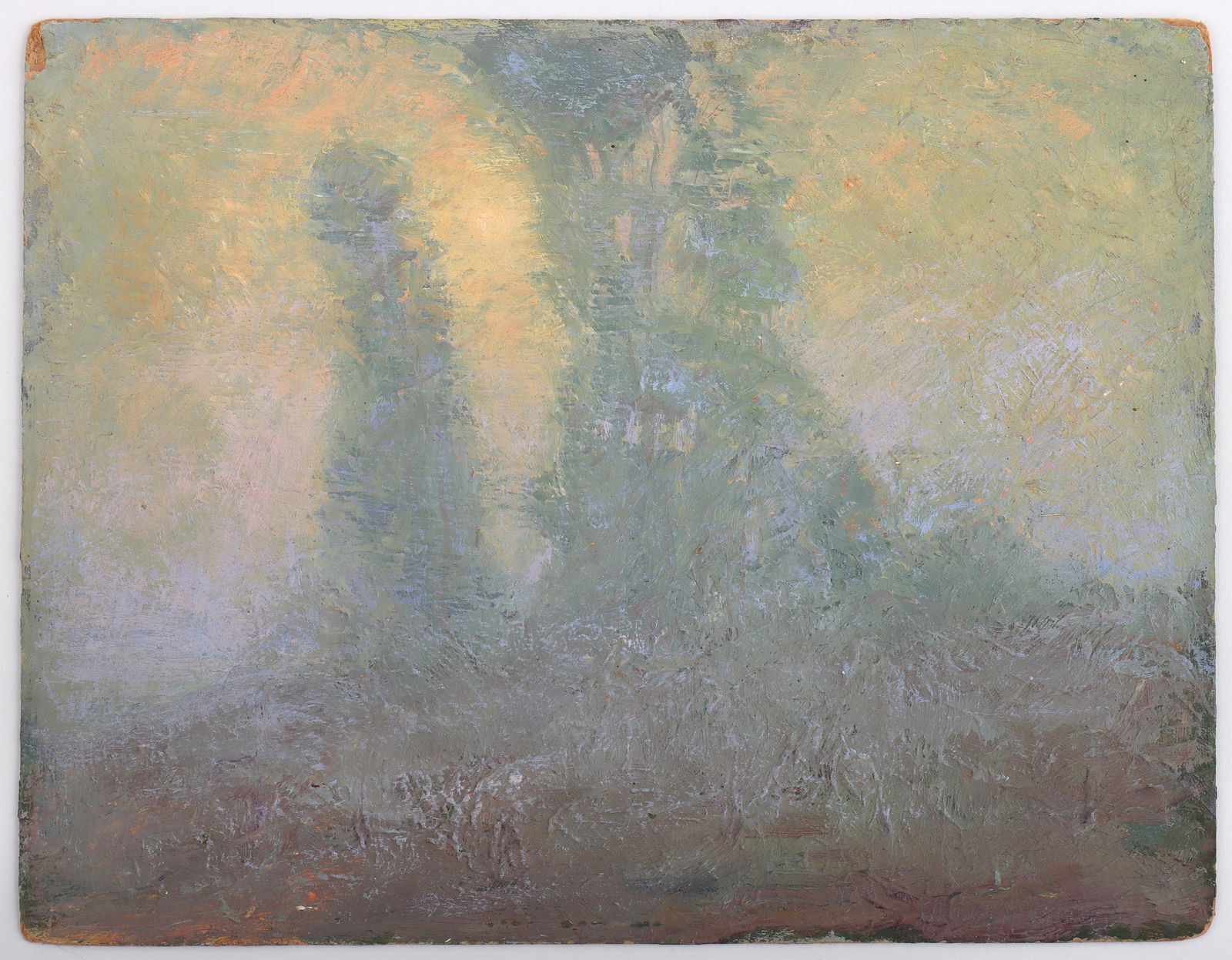 Whitney M. Hubbard (American, 1875-1965), Tonalist Landscape: Whitney Myron HubbardAmerican, Long Island, 1875-1965Tonalist Landscapeoil on boardpencil signed lower right.Board 8 x 10 in. (20.3 x 25.4 cm.) Provenance: The artist; to present owner by descent.