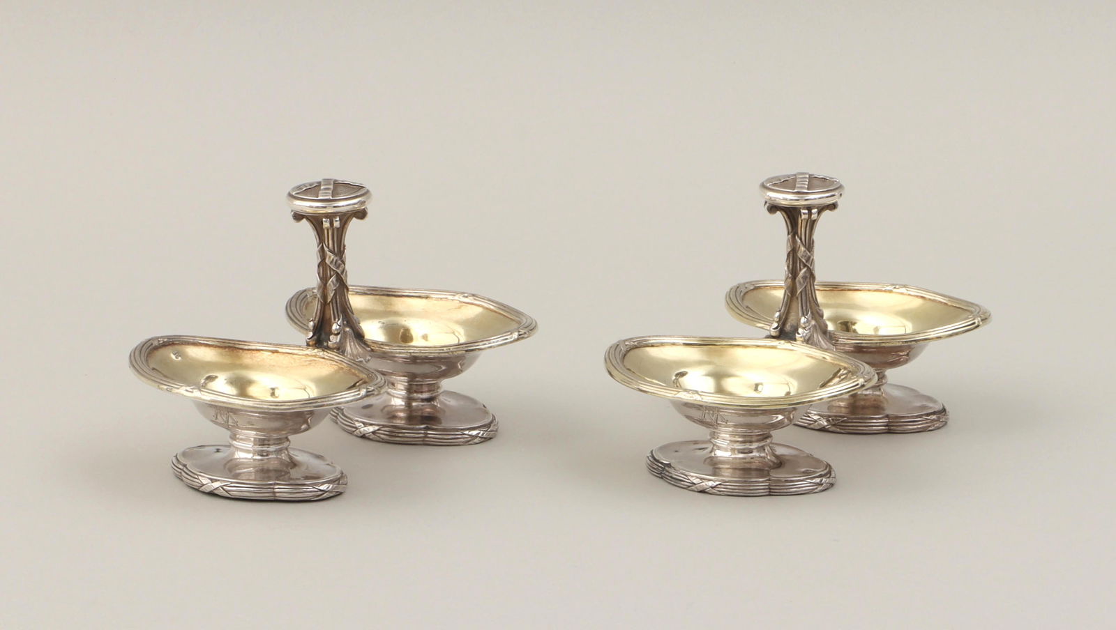 Pair of Maison Odiot .950 Silver Double Salt Cellars (1 of 14)