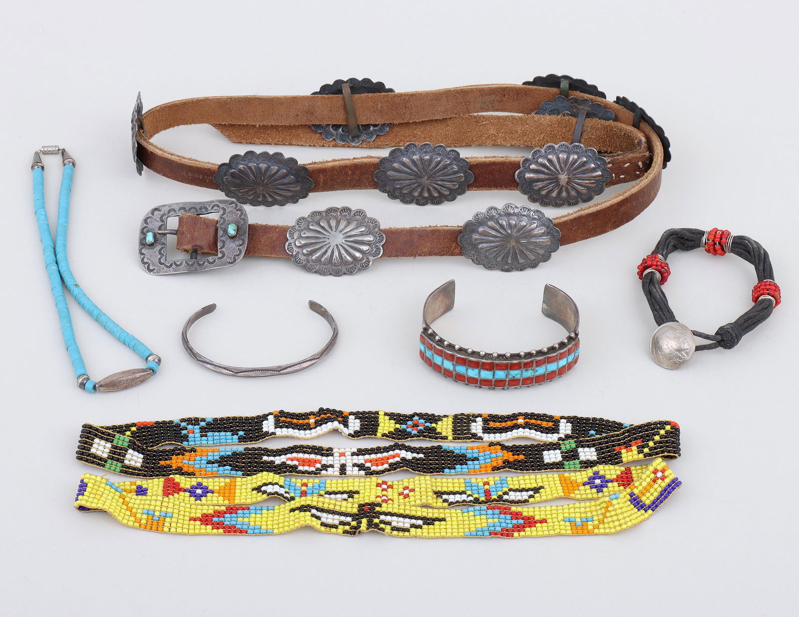 Group of (7) Native American Silver, Jewelry, and Accessories (1 of 8)