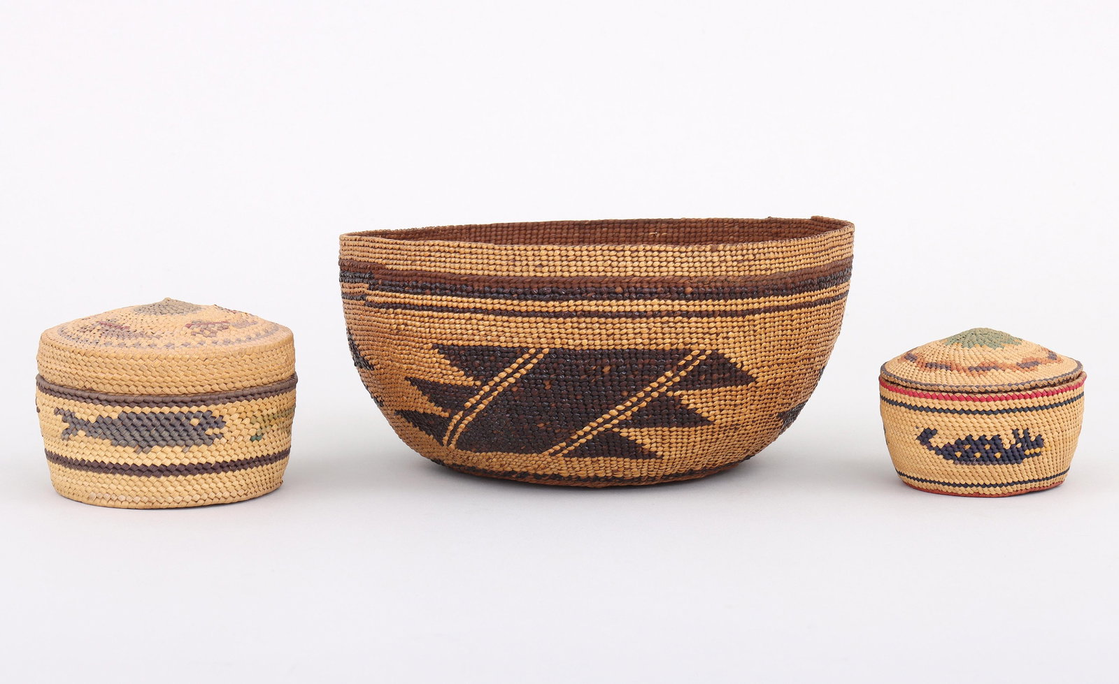 Group of (3) Native American Baskets (1 of 10)