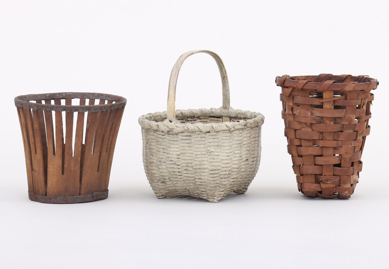 Group of (3) Small Shaker and Splint Baskets (1 of 10)